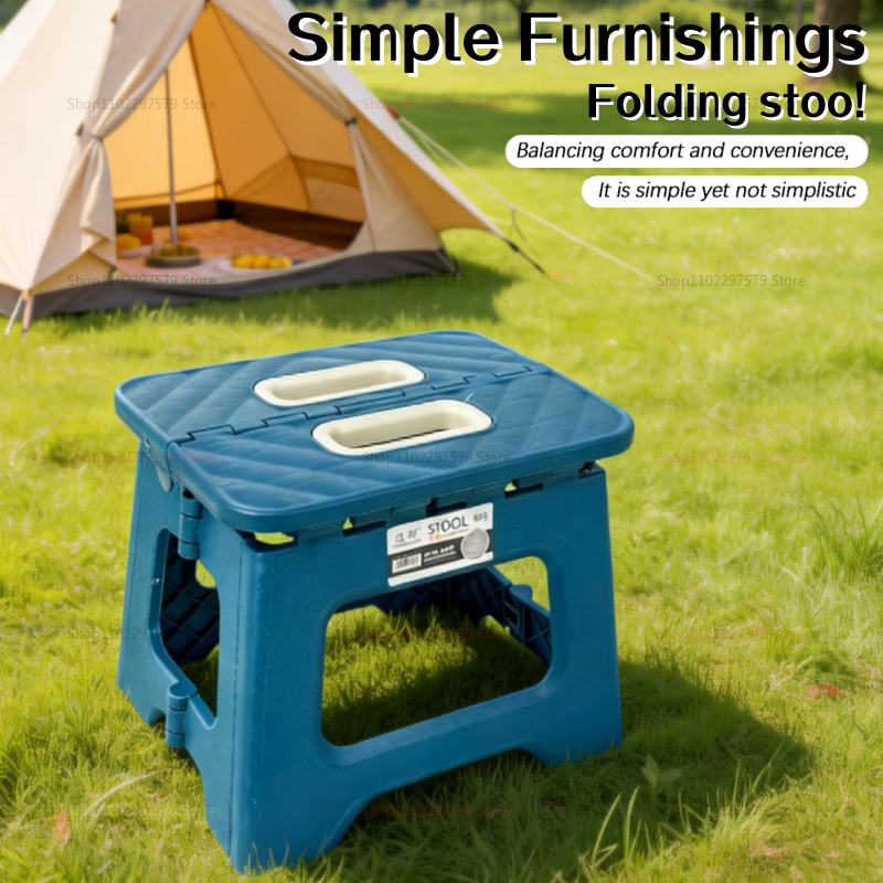 Kids Outdoor Chair Plastic - Portable Folding Camping Stool Lightweight Outdoor