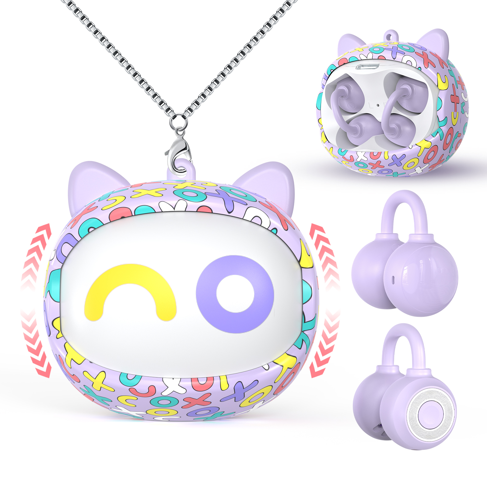 Kids Outdoor Music - OWS Ear Clip Wireless Earphones Cartoon