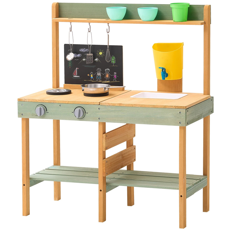 Kids Outdoor Mud Kitchen Accessories - Wooden Mud Kitchen Toys for Kids