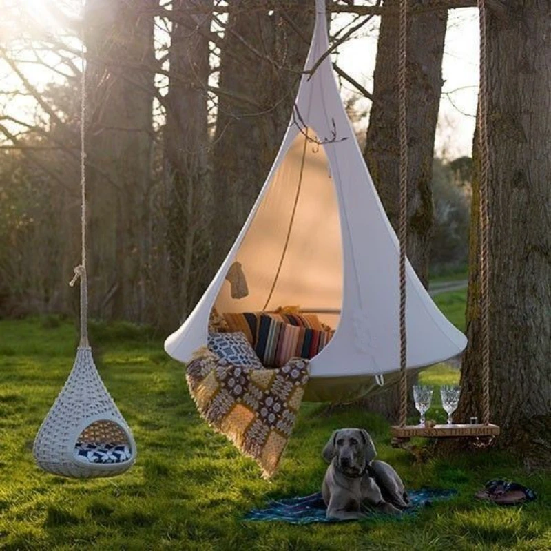 Kids Outdoor Daybed - Children Swing Outdoor Garden Camp Hammock