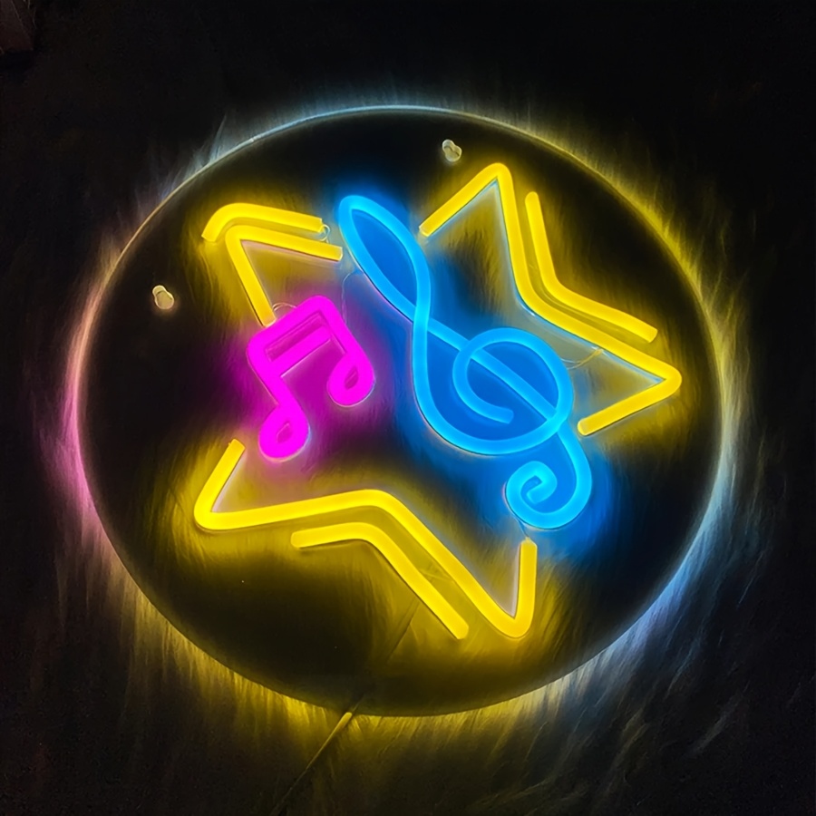 Music Star Note Neon Sign Cute - Kids Outdoor Music 评论和价格