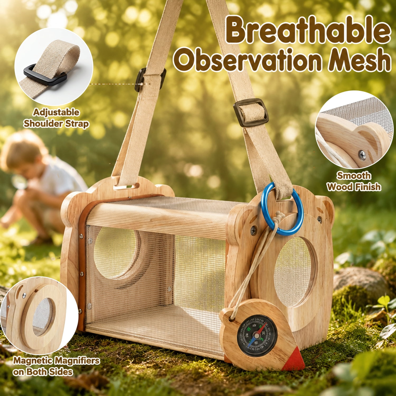 Wooden Bug Catching Kit With T - Kids Outdoor Gifts 评论和价格