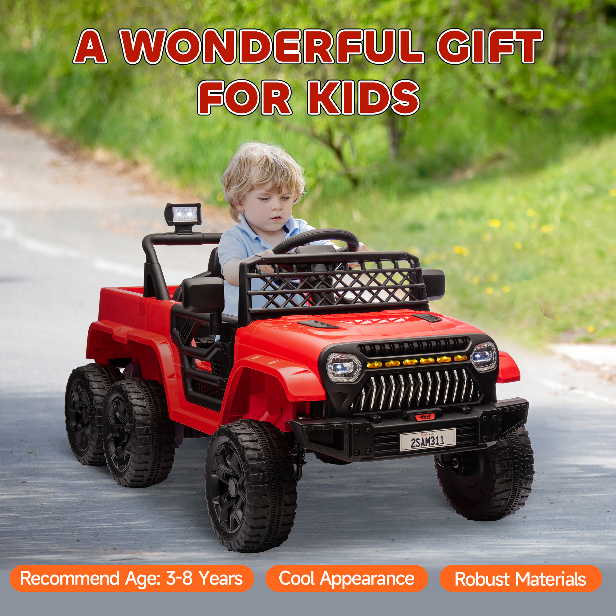 Kids Electric Ride On Toy 12V  - Kids Outdoor Ride On 评论和价格