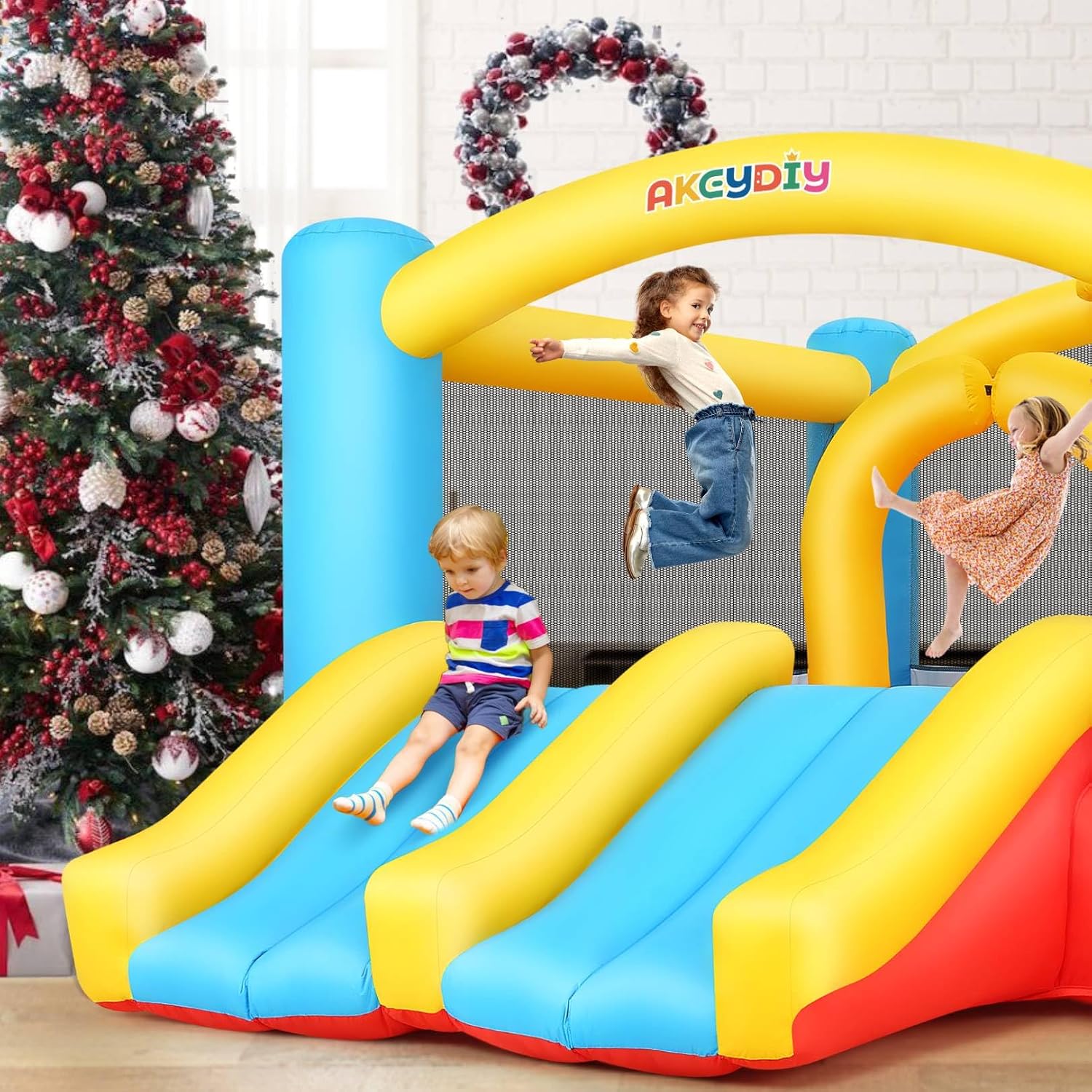 Inflatable Bouncy Castle with  - Kids Outdoor Jumping 评论和价格