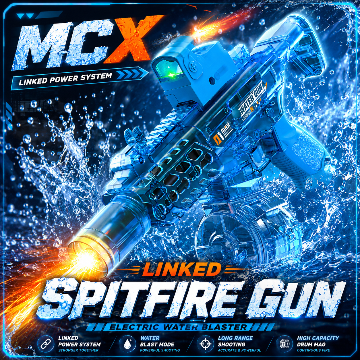 Electric Water Gun Flashing Li - Kids Outdoor Music 评论和价格