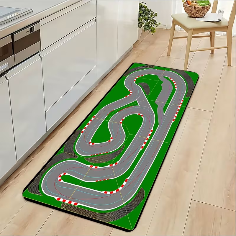 3D Racing Track Play Mat Color - Kids Outdoor Vehicles 评论和价格