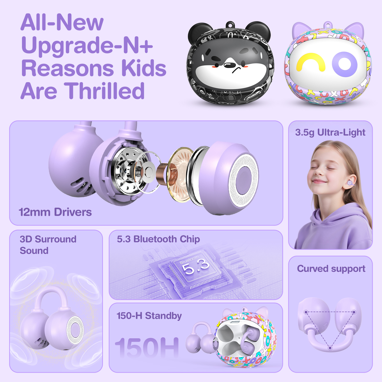 OWS Ear Clip Wireless Earphone - Kids Outdoor Music 评论和价格