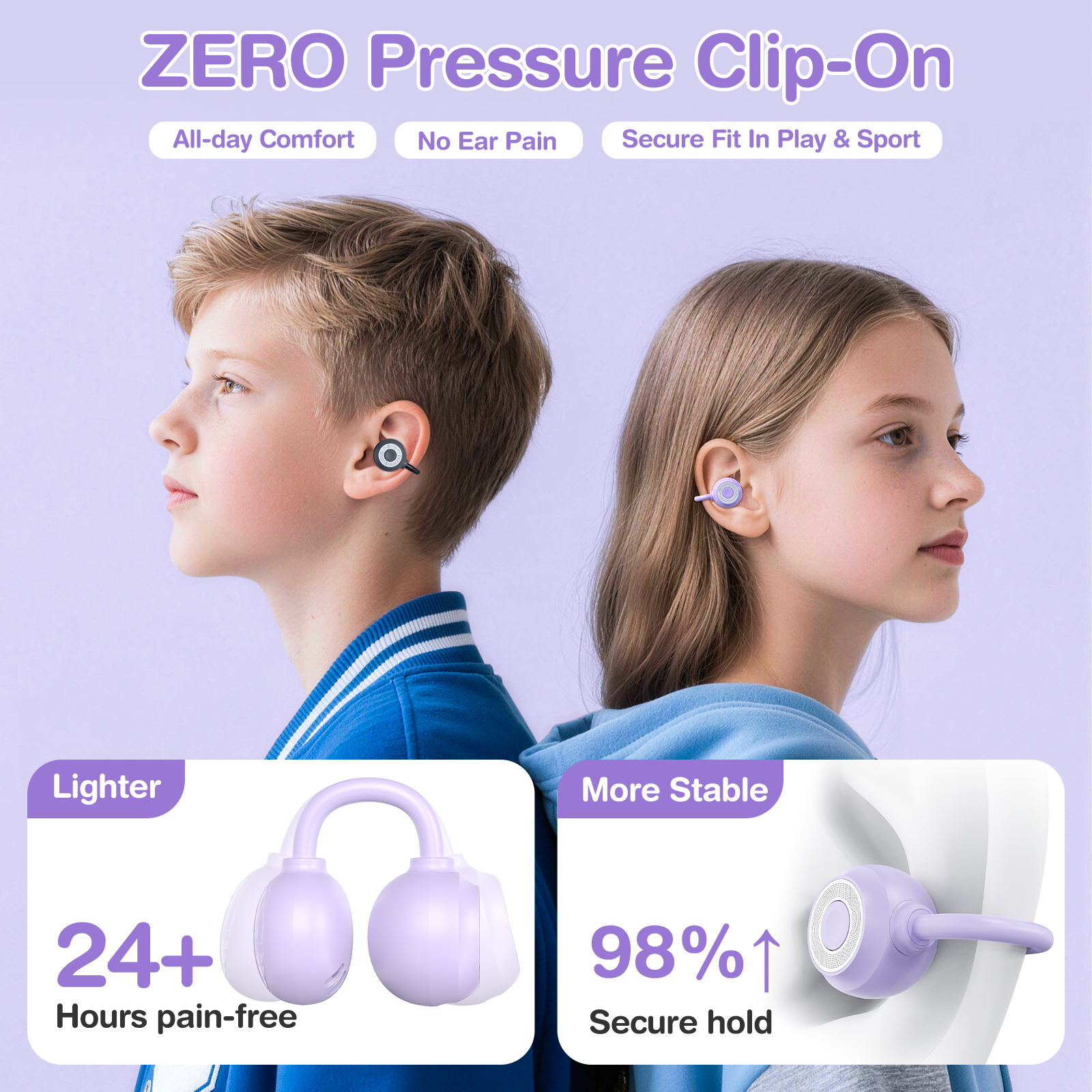 OWS Ear Clip Wireless Earphone - Kids Outdoor Music 评论和价格