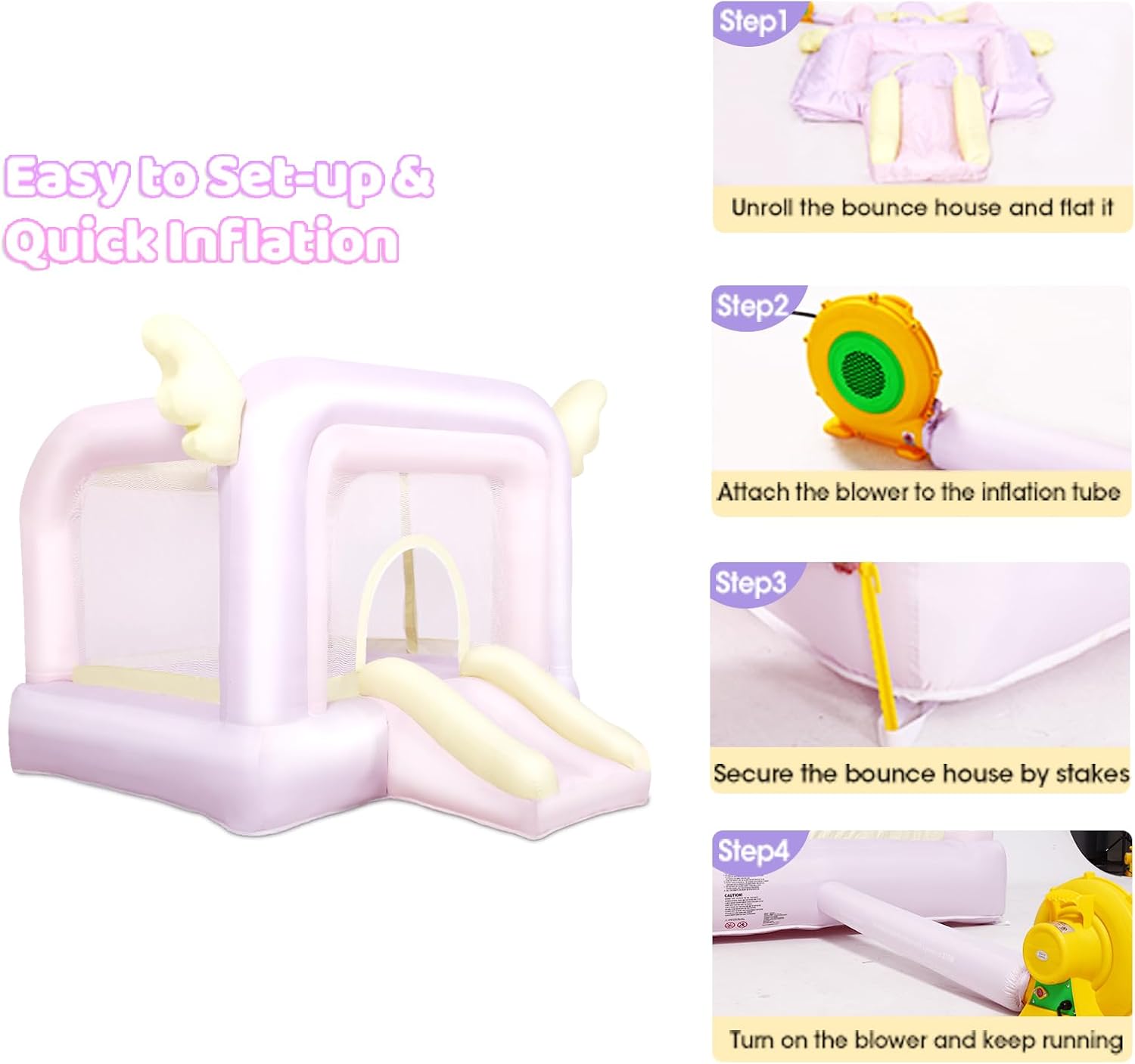 Inflatable Bouncy Castle with  - Kids Outdoor Jumping 评论和价格