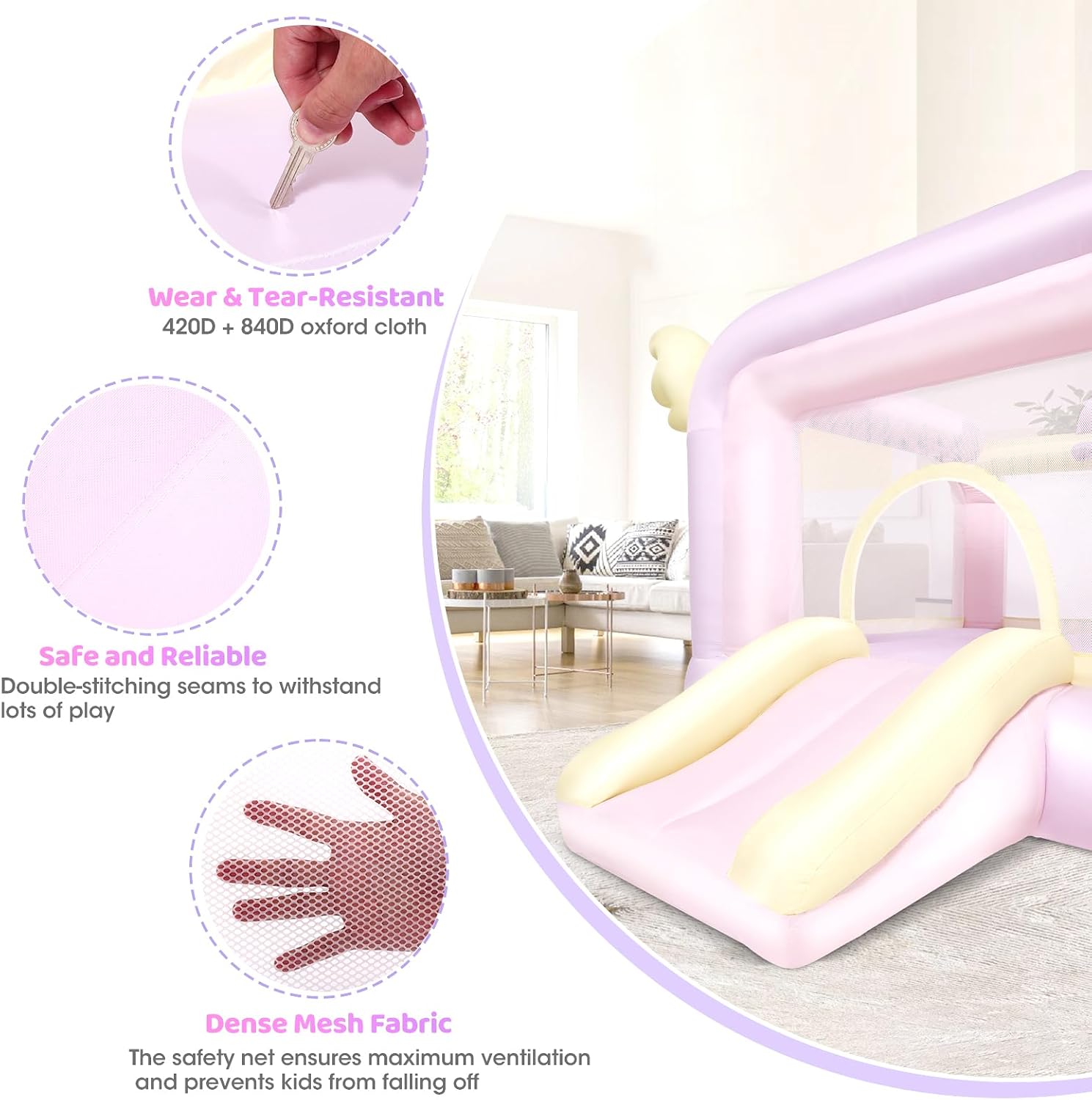 Inflatable Bouncy Castle with  - Kids Outdoor Jumping 评论和价格
