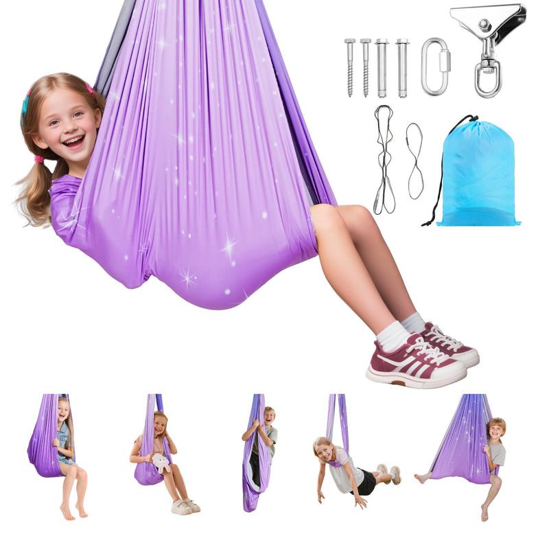 Sensory Swing, Double-Layer Fa - Kids Outdoor Yoga 评论和价格