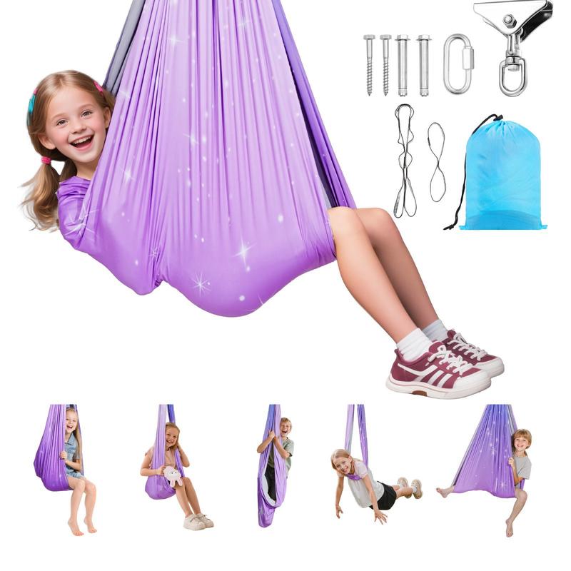 Sensory Swing, Double-Layer Fa - Kids Outdoor Yoga 评论和价格