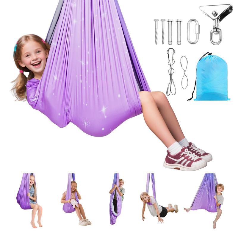 Sensory Swing, Double-Layer Fa - Kids Outdoor Yoga 评论和价格