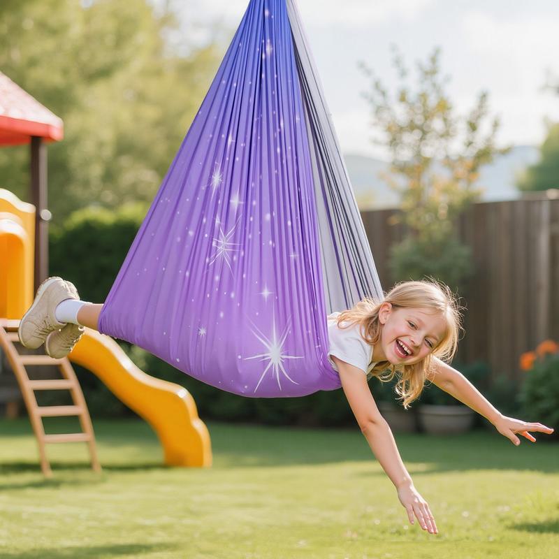 Sensory Swing, Double-Layer Fa - Kids Outdoor Yoga 评论和价格