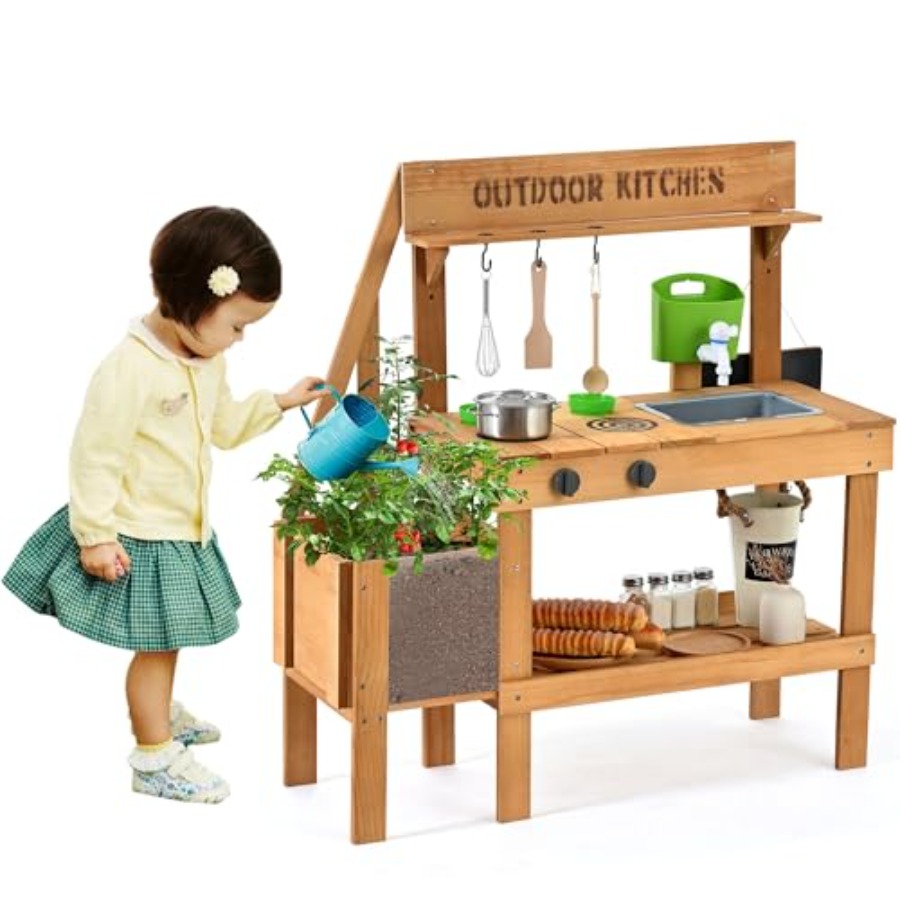 Outdoor mud kitchen for kids:  - Kids Outdoor Mud Kitchen Accessories 评论和价格