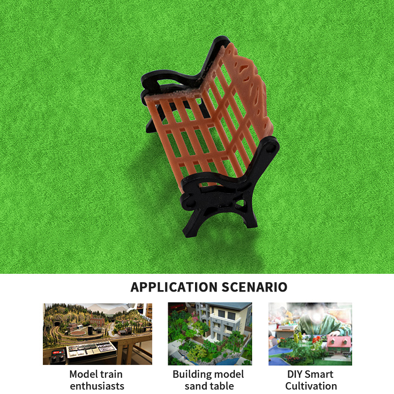 10PCS Miniature Park Bench Mod - Kids Outdoor Chair Plastic 评论和价格