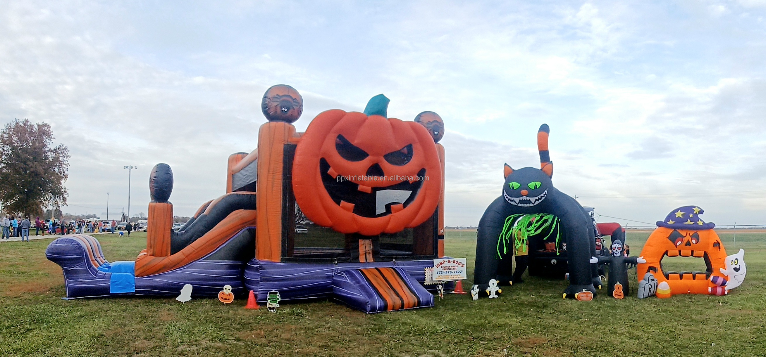 New Inflatable Halloween Bounc - Kids Outdoor Jumping 评论和价格