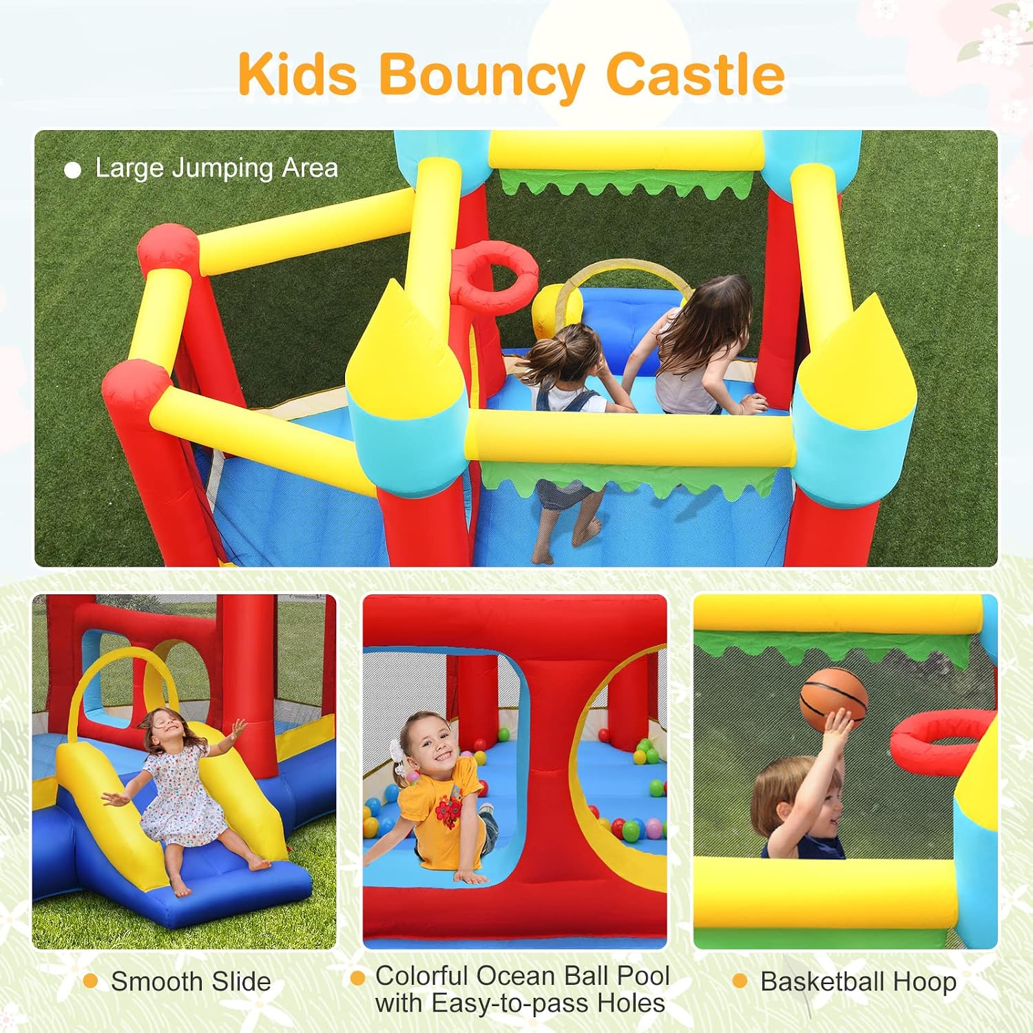 Inflatable Bounce Castle for K - Kids Outdoor Jumping 评论和价格