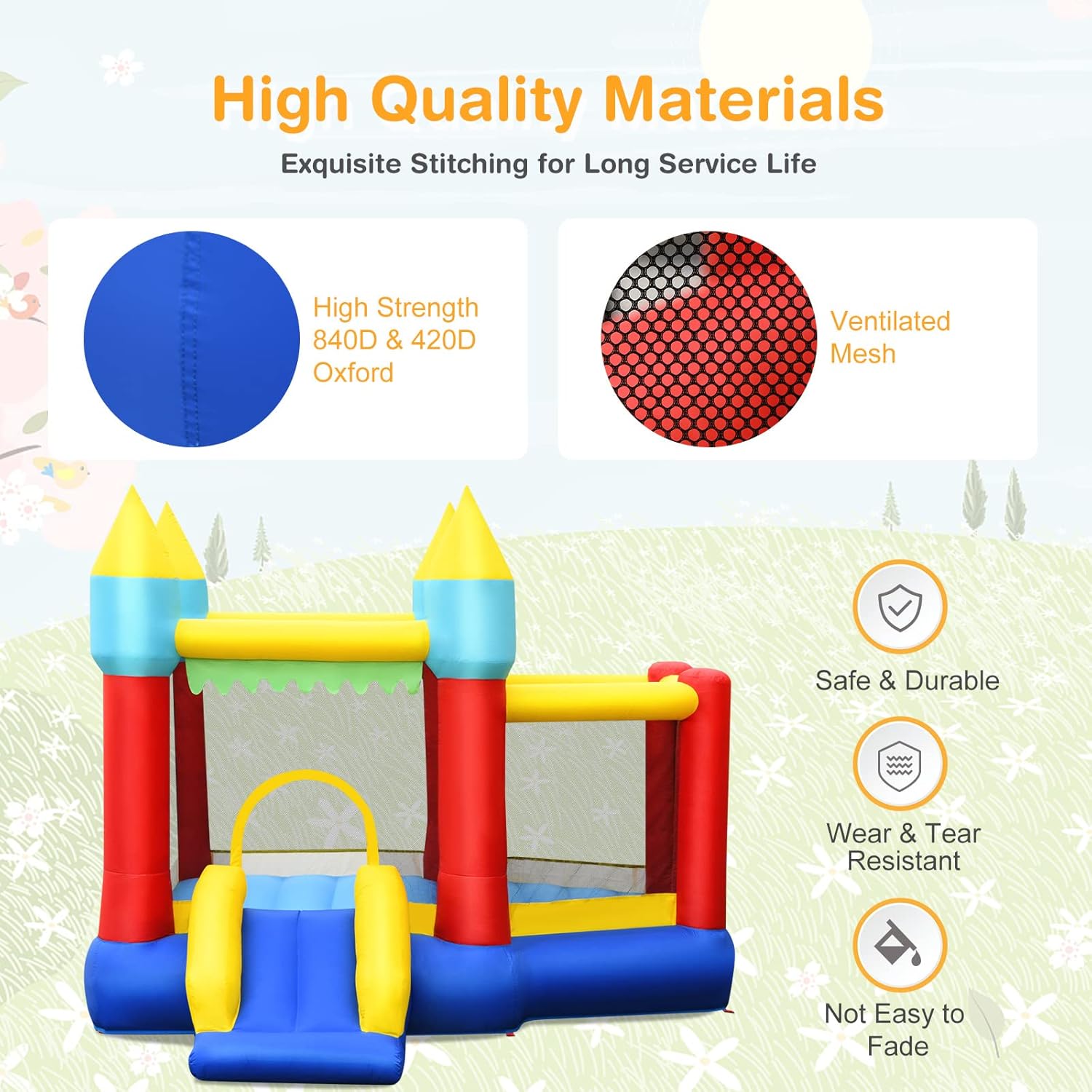 Inflatable Bounce Castle for K - Kids Outdoor Jumping 评论和价格
