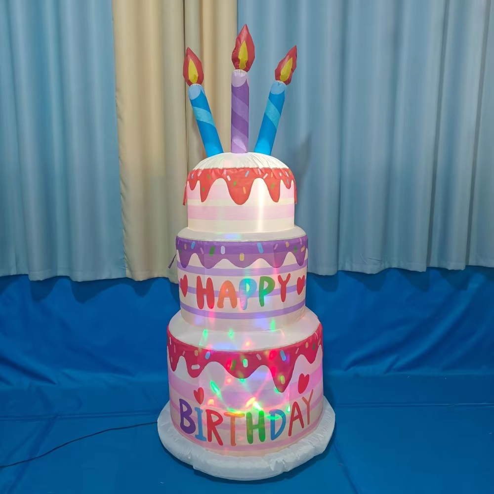1.8M Inflatable Birthday Cake  - Kids Outdoor Gifts 评论和价格