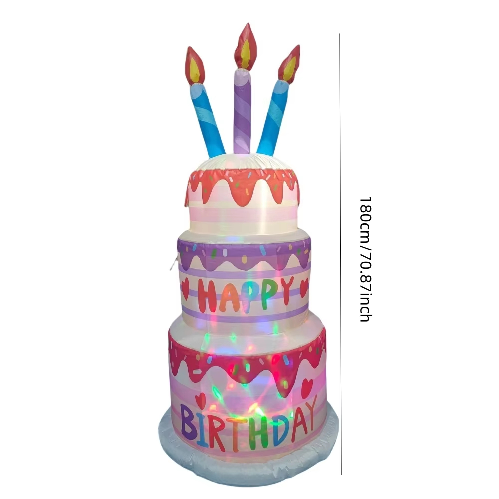 1.8M Inflatable Birthday Cake  - Kids Outdoor Gifts 评论和价格