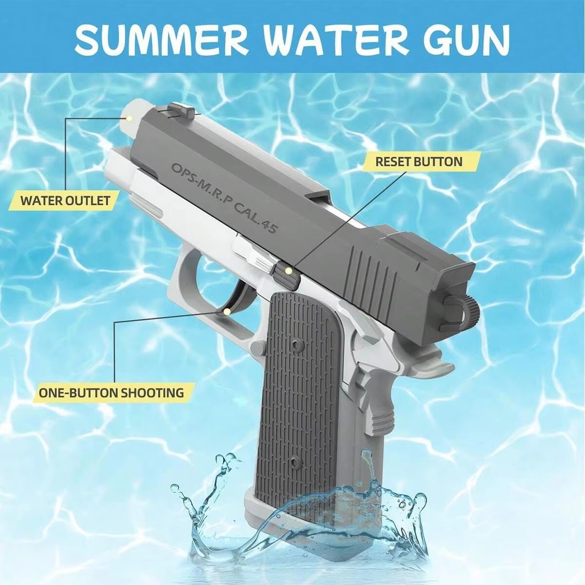 M1911 Summer Water Guns Pistol - Kids Outdoor Music 评论和价格